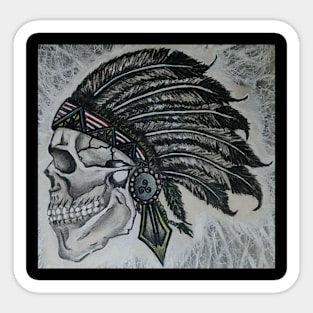 Native Skull Sticker